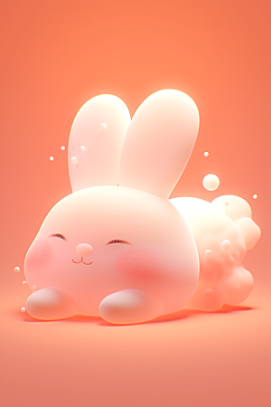 CG小兔子拟人3D模型
