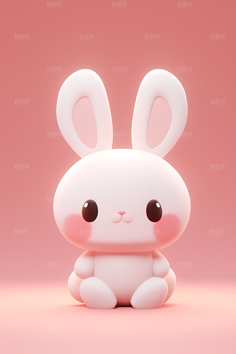 CG小兔子拟人IP模型