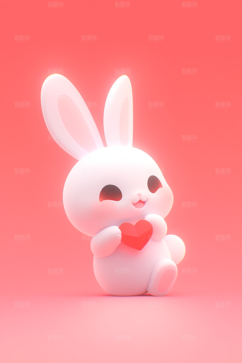 CG小兔子小白兔3D模型