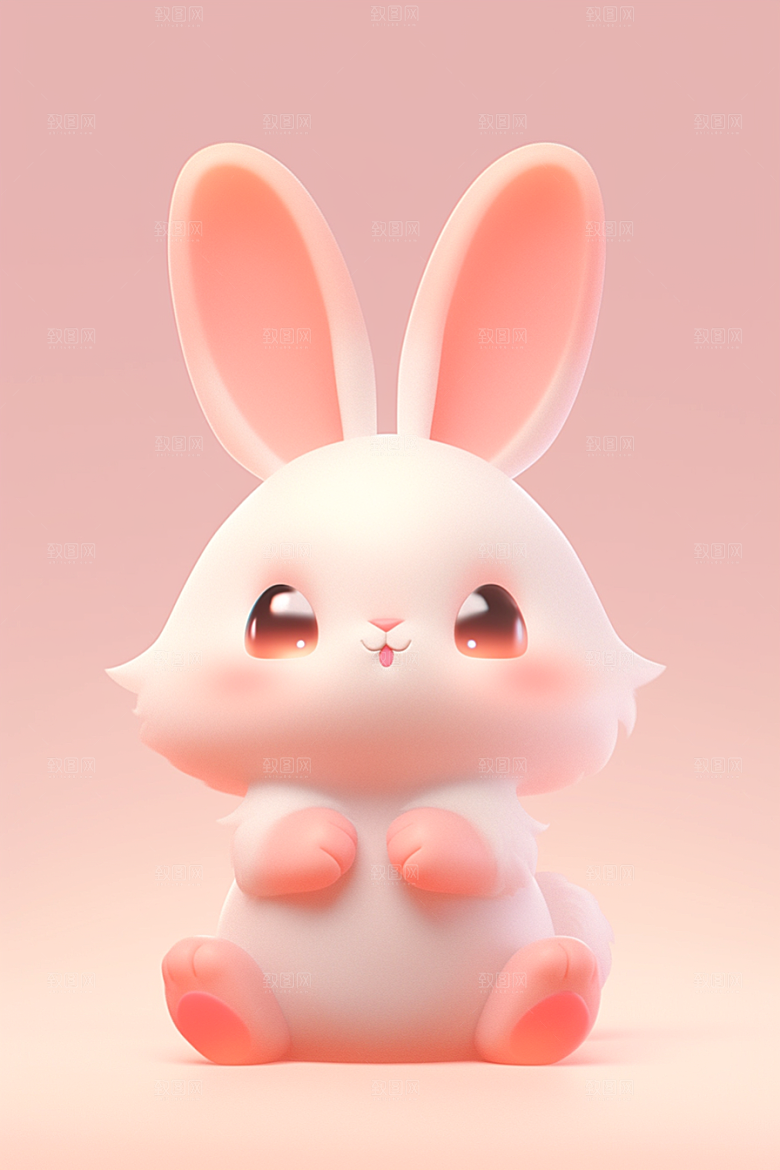 CG小兔子立体C4D模型