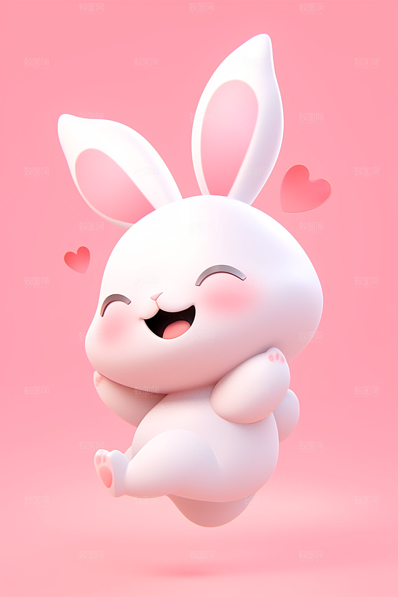 CG小兔子小白兔3D模型