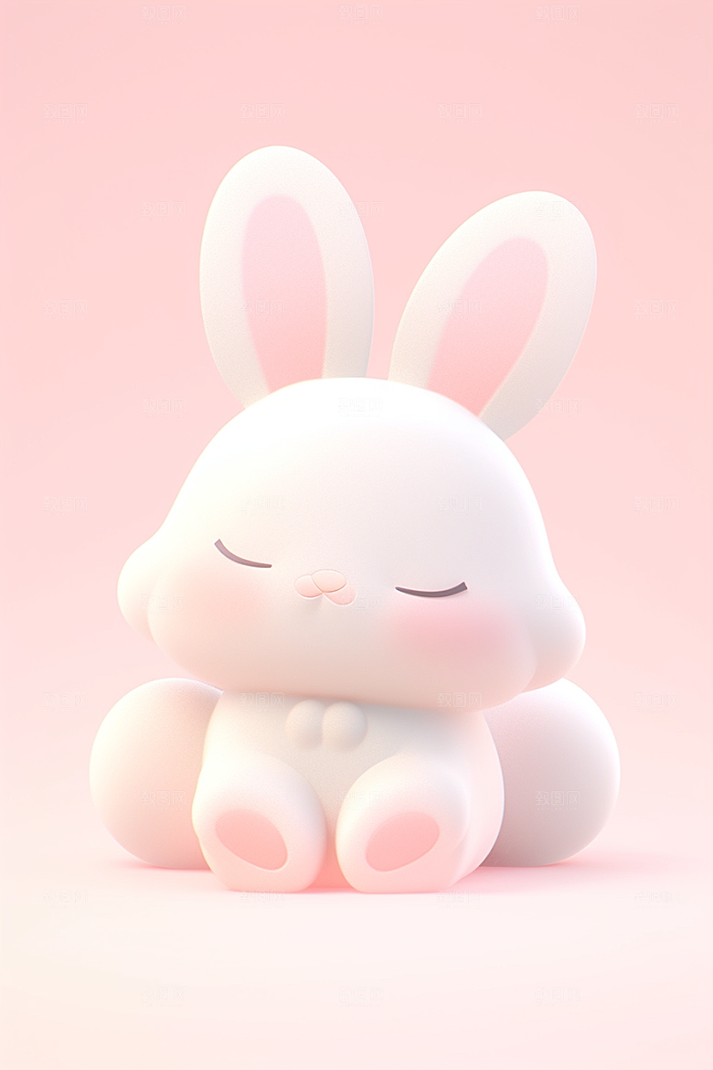 CG小兔子拟人IP模型