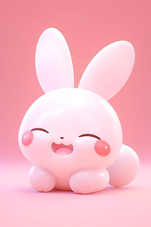 CG小兔子3D形象模型