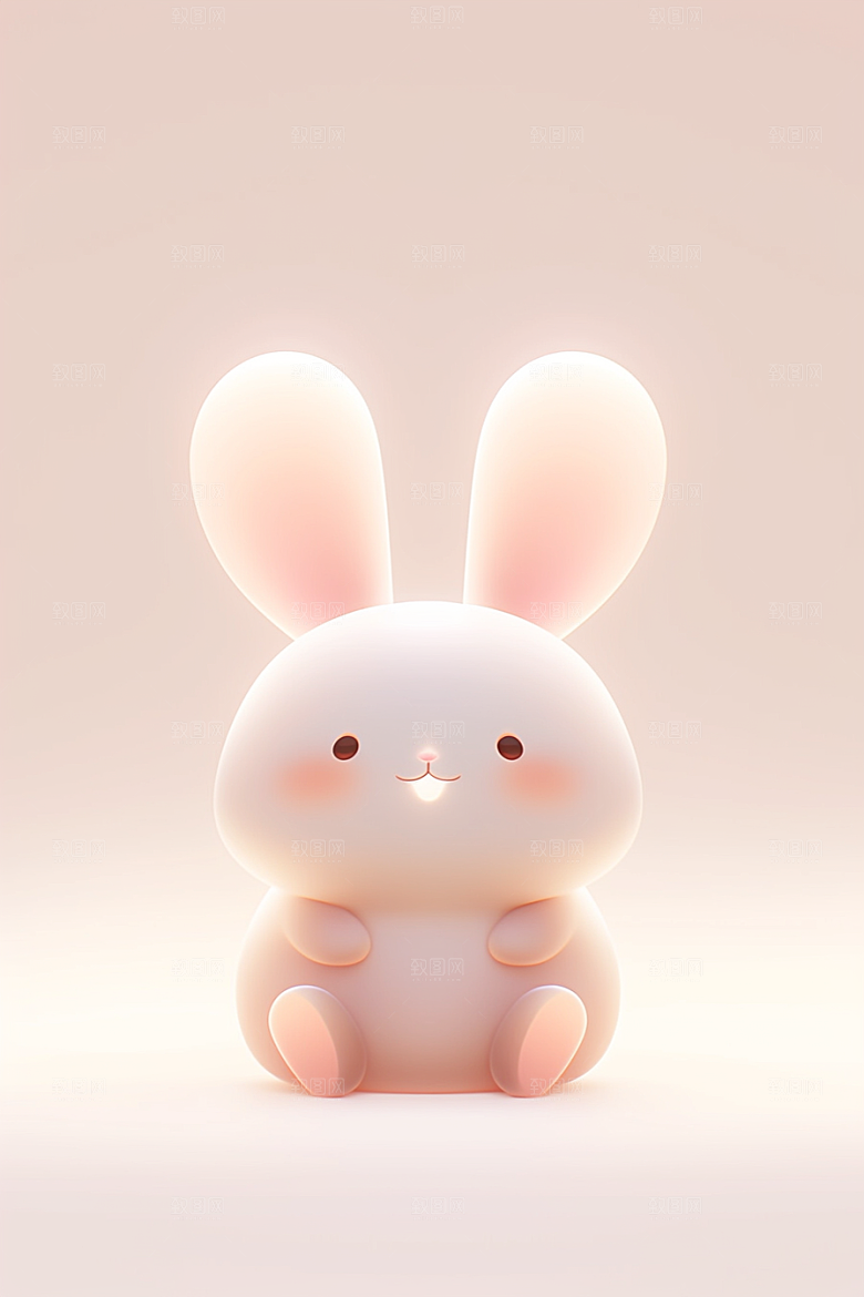 CG小兔子拟人小白兔模型