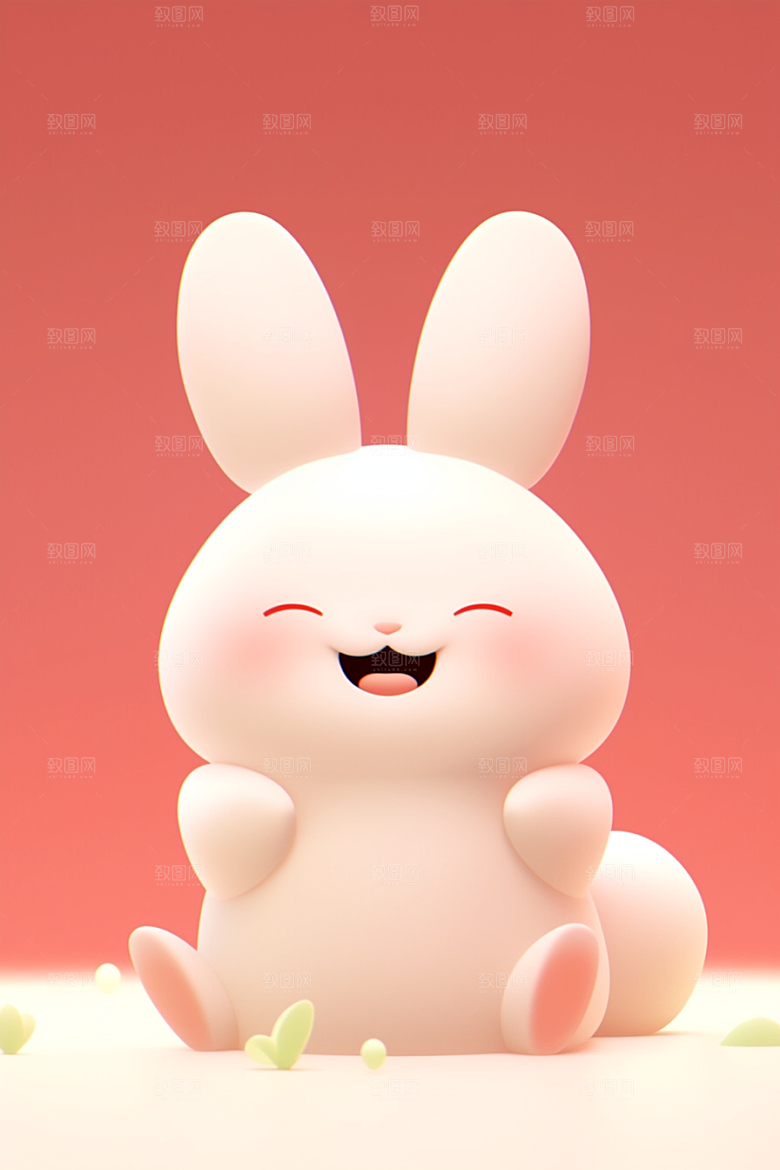CG小兔子形象卡通模型