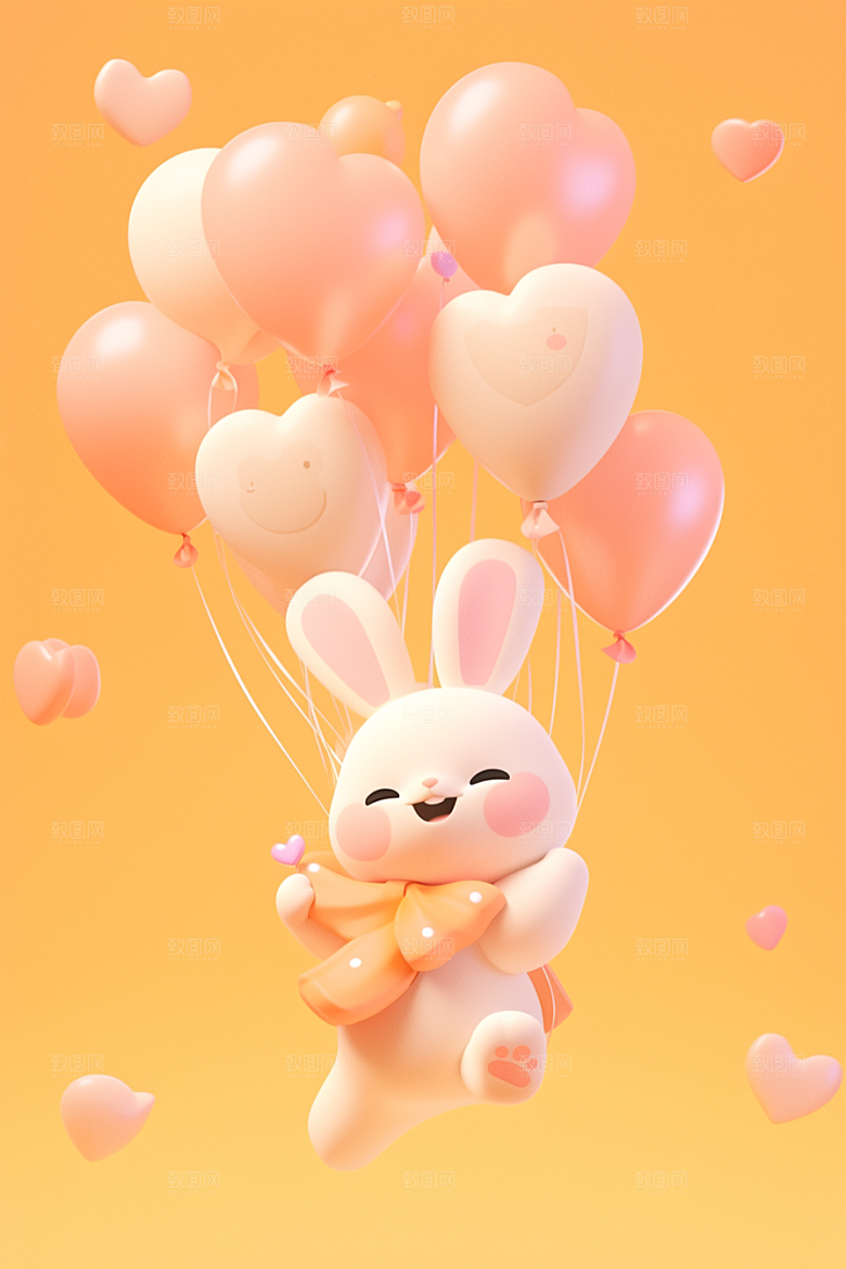 CG小兔子形象C4D模型