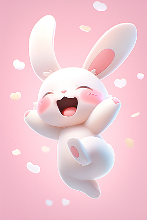 CG小兔子小动物卡通模型