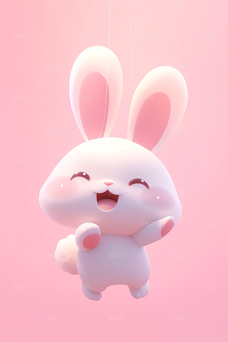 CG小兔子卡通IP模型