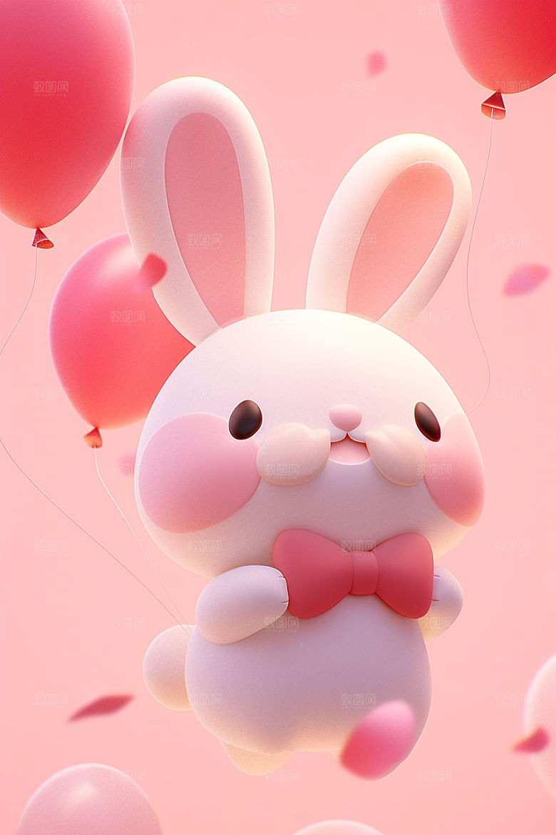 CG小兔子小动物IP模型