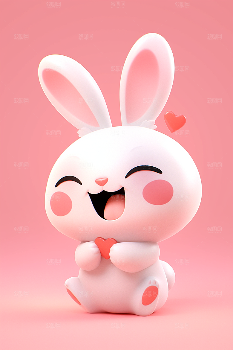 CG小兔子小动物IP模型