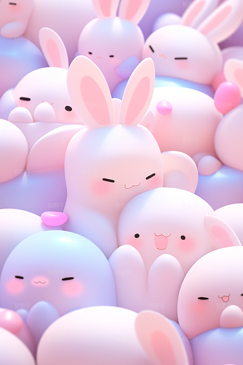 CG小兔子拟人卡通模型