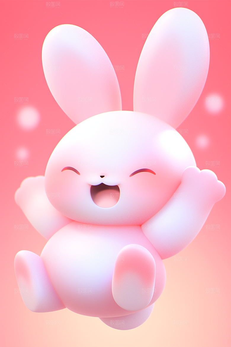 CG小兔子拟人3D模型