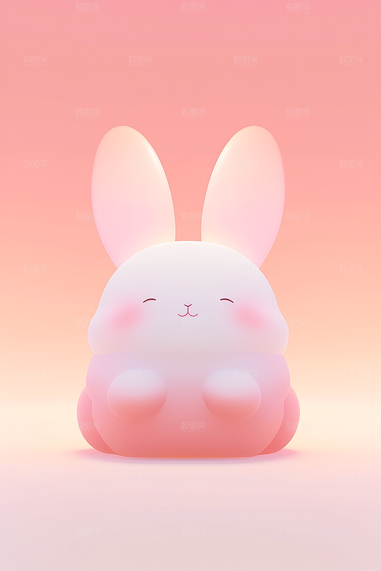 CG小兔子C4D可爱模型