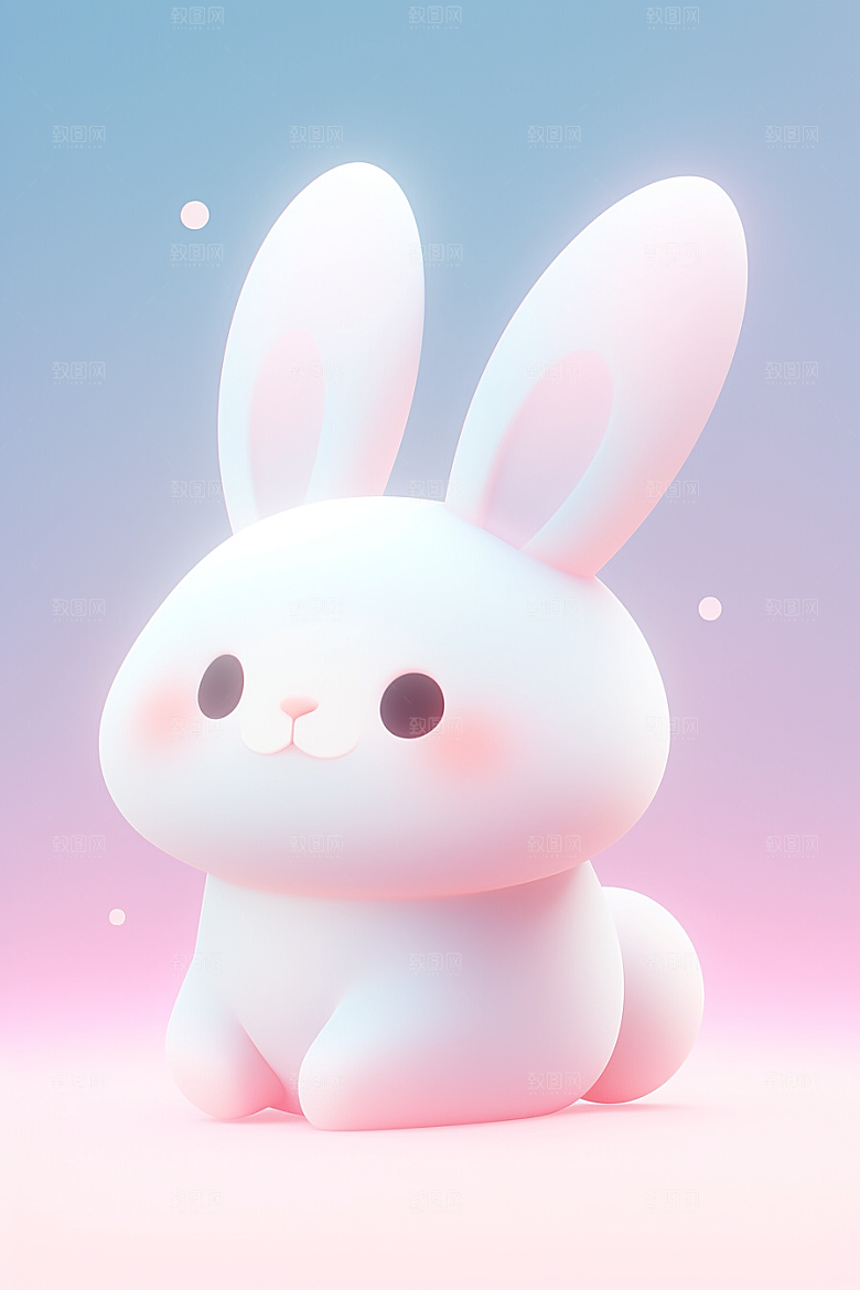 CG小兔子IP小白兔模型