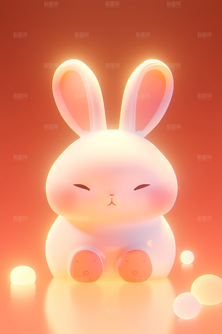 CG小兔子C4D形象模型