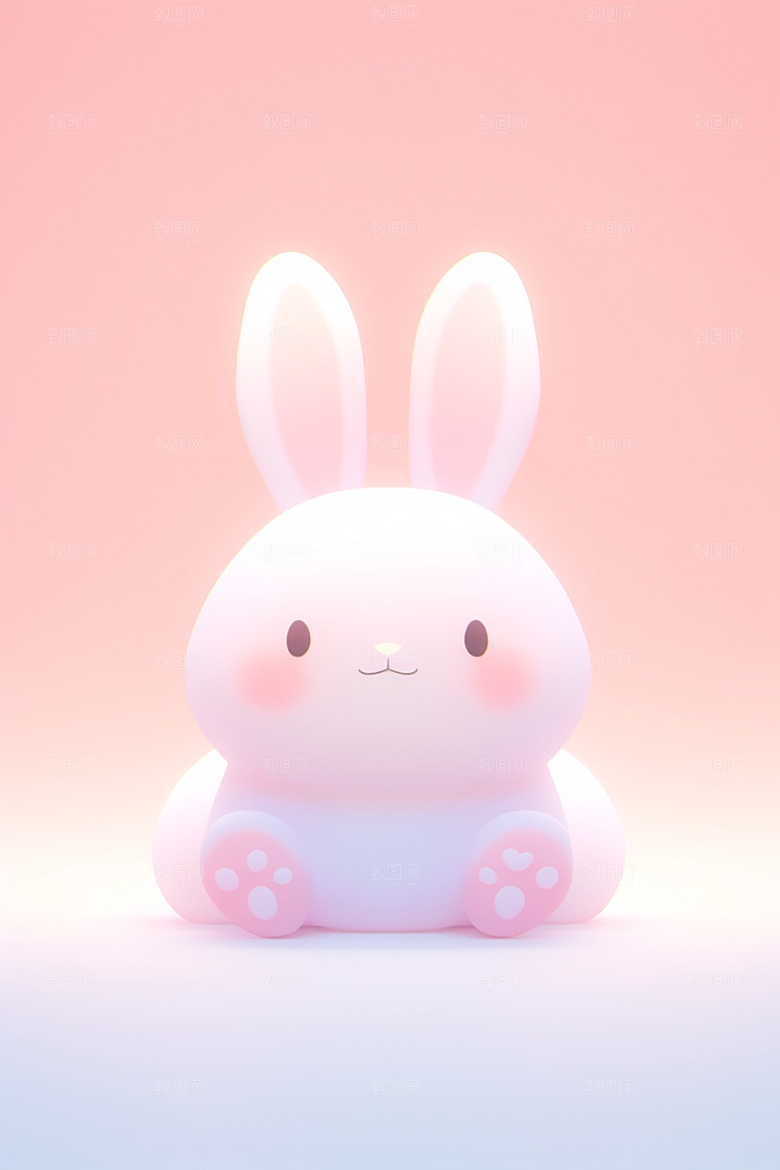 CG小兔子C4D小白兔模型