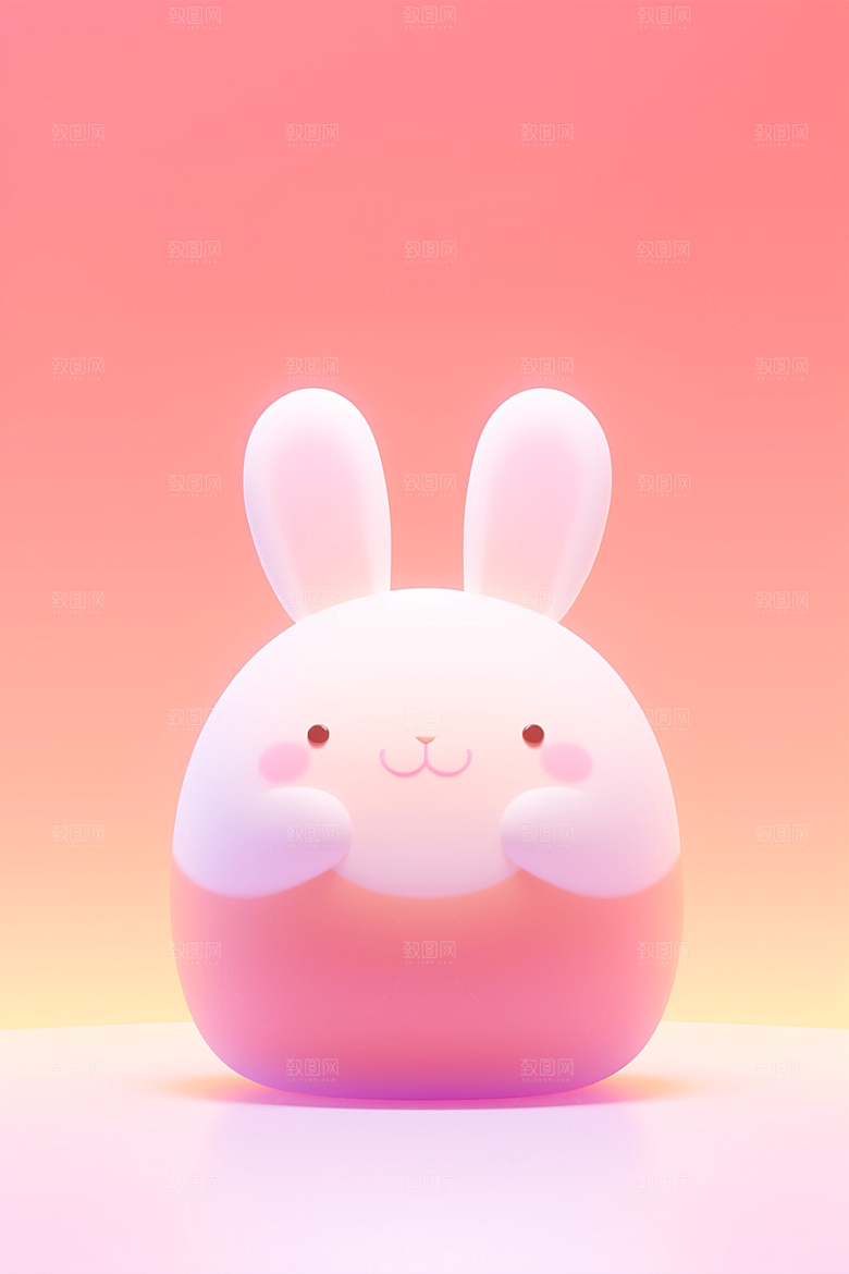 CG小兔子C4D小白兔模型