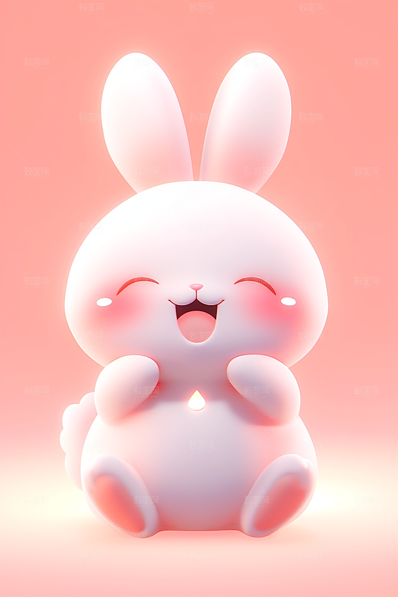 CG小兔子3D拟人模型