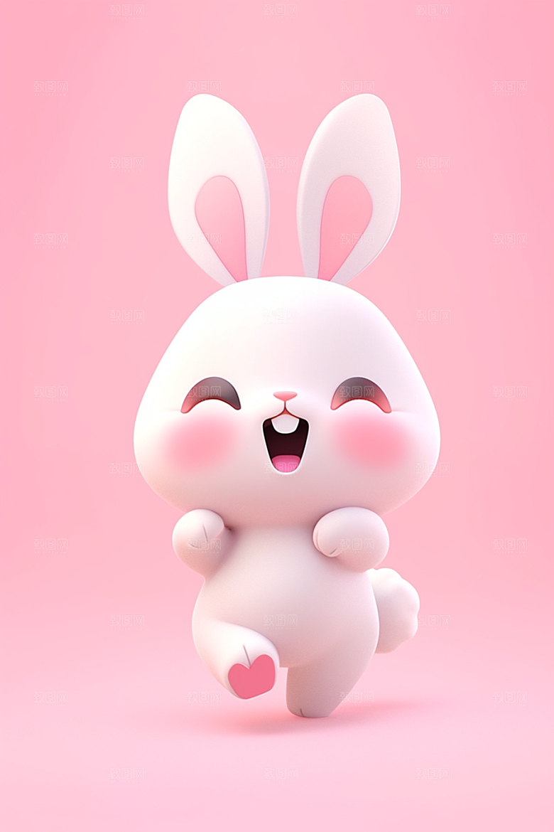 CG小兔子立体形象模型