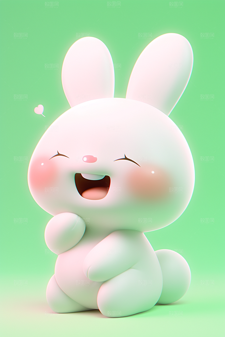 CG小兔子拟人小动物模型