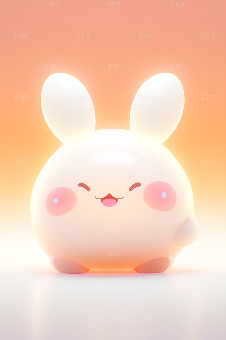 CG小兔子小白兔立体模型