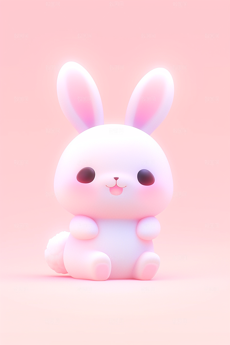 CG小兔子3D拟人模型