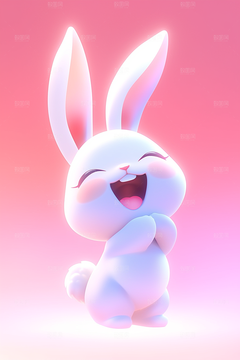 CG小兔子C4D3D模型