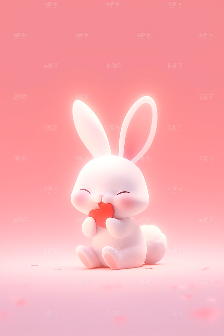 CG小兔子3D卡通模型