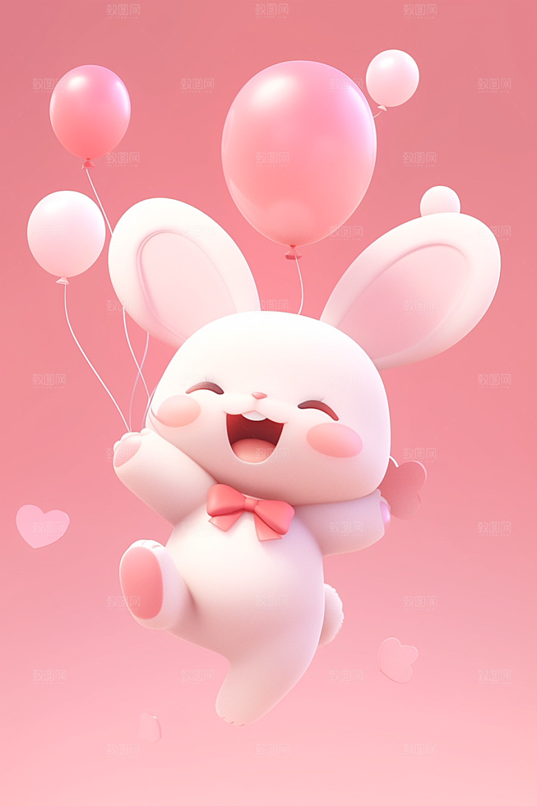 CG小兔子小动物C4D模型