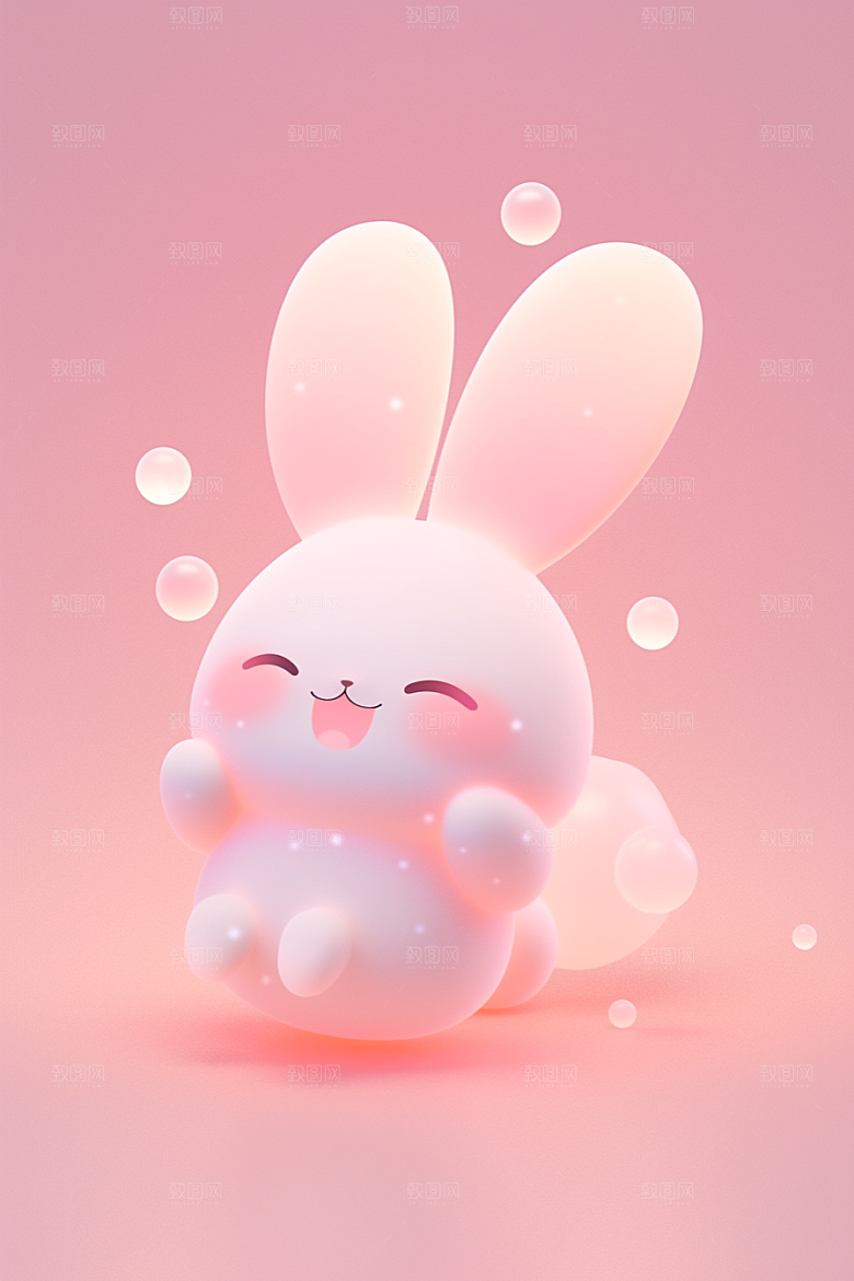 CG小兔子卡通可爱模型