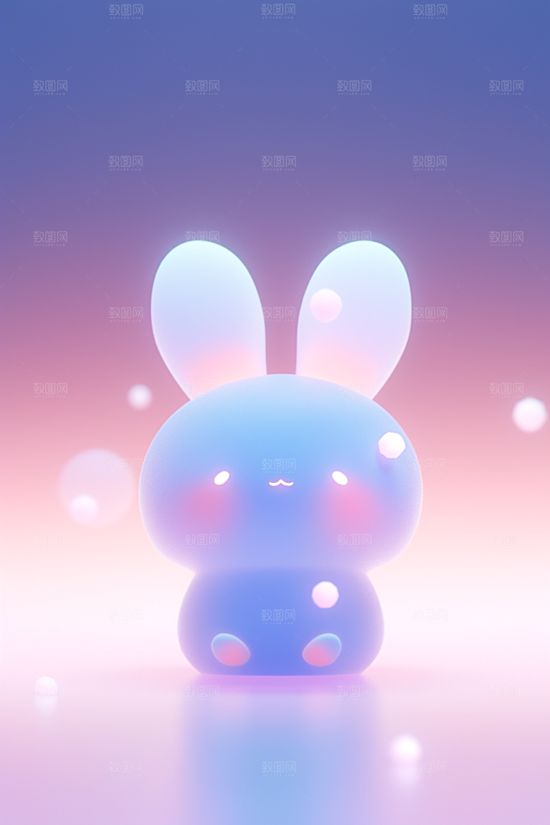CG小兔子IP小动物模型