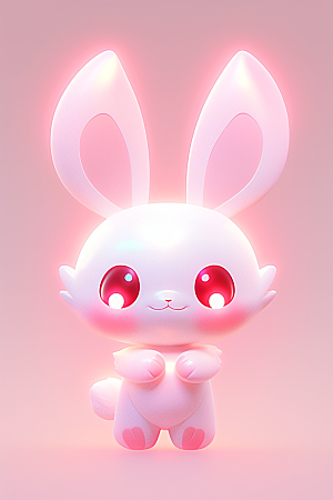 CG小兔子3D卡通模型