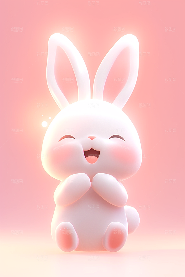 CG小兔子IP小白兔模型