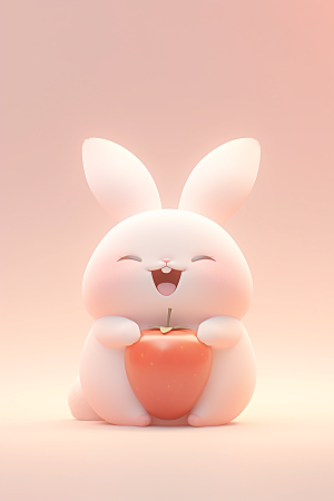 CG小兔子小动物拟人模型