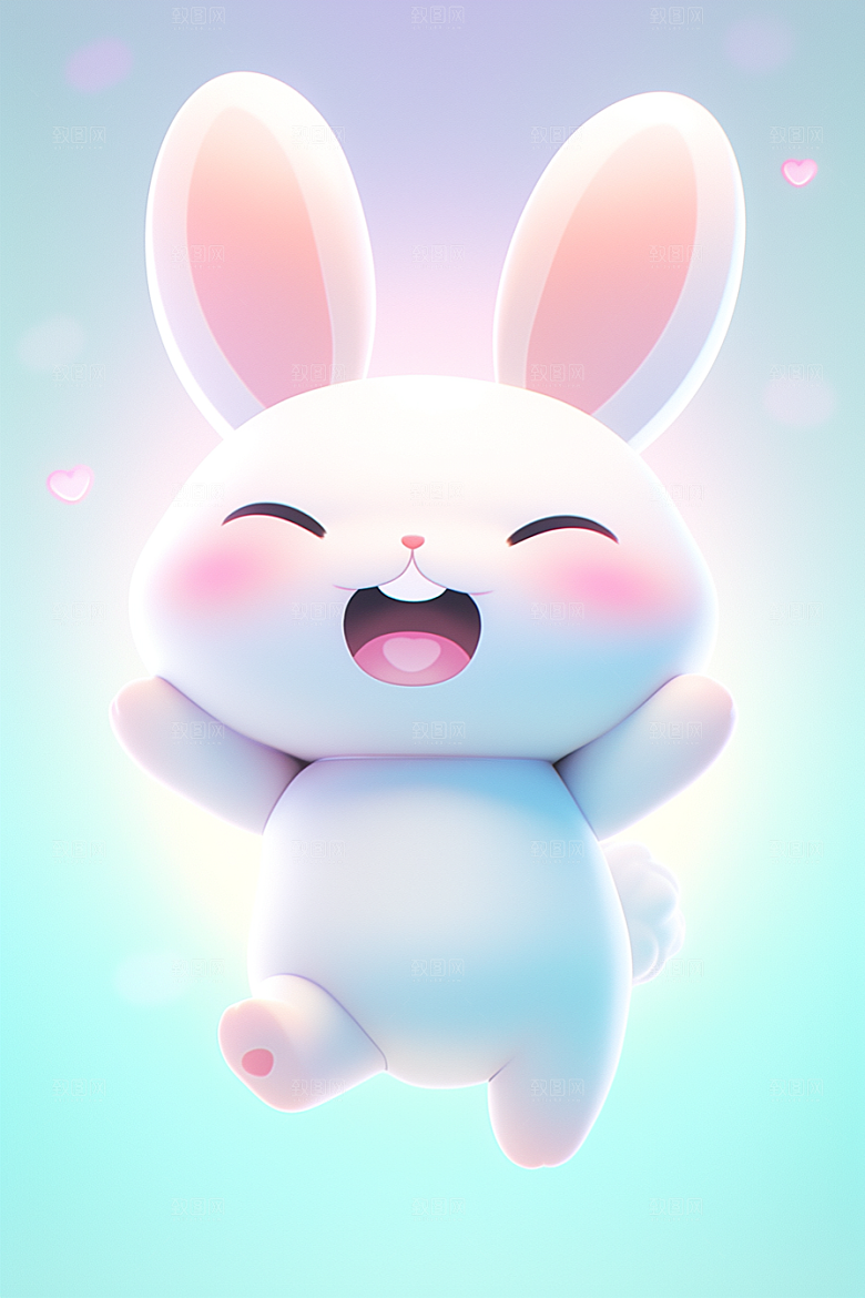 CG小兔子3D卡通模型