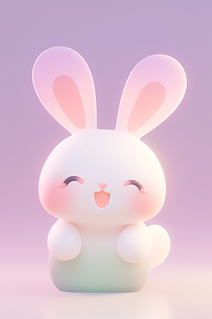 CG小兔子拟人可爱模型