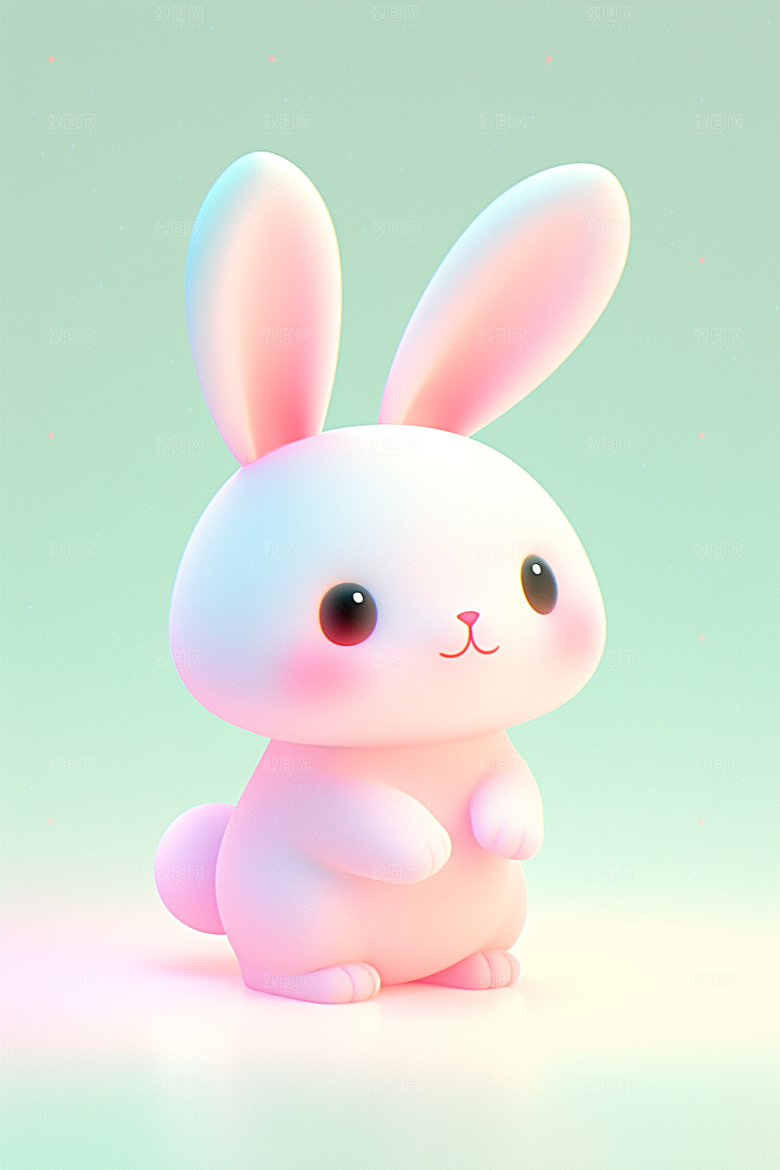 CG小兔子可爱IP模型