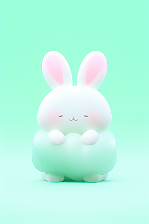 CG小兔子3D形象模型