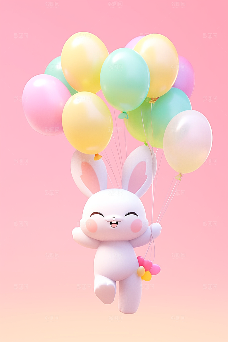 CG小兔子C4D拟人模型