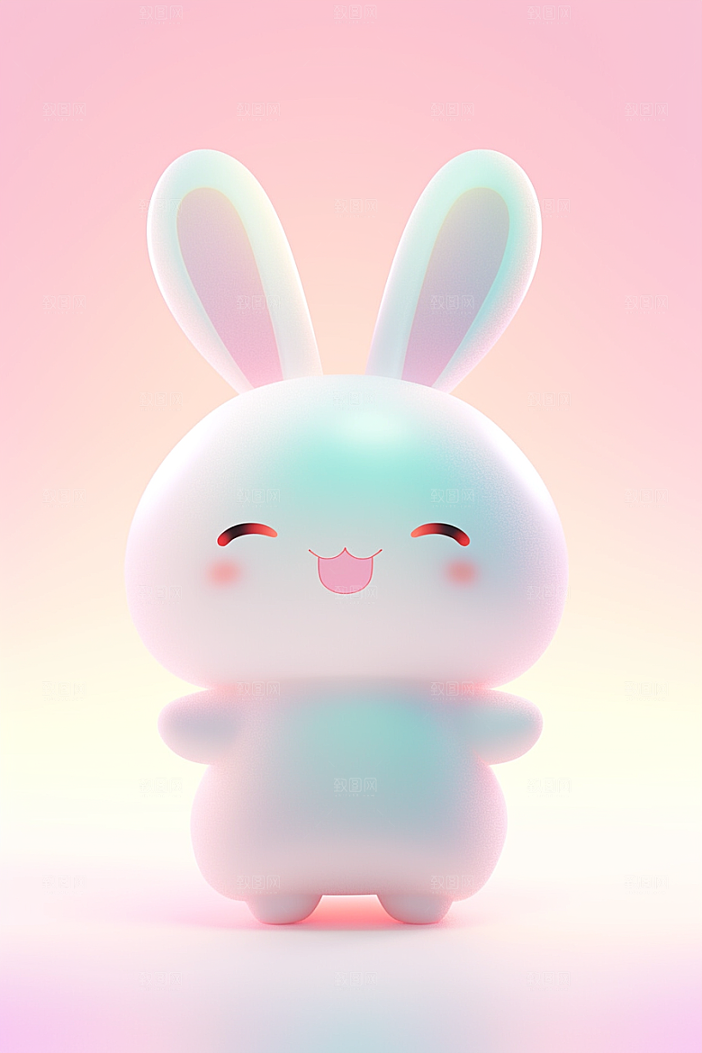 CG小兔子拟人C4D模型