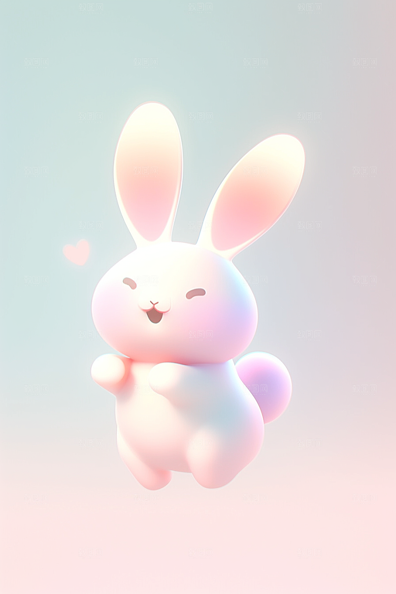 CG小兔子小白兔IP模型