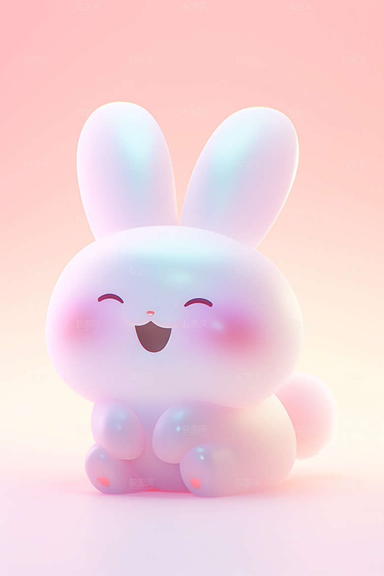 CG小兔子卡通C4D模型