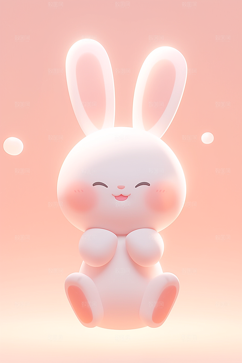 CG小兔子C4D可爱模型