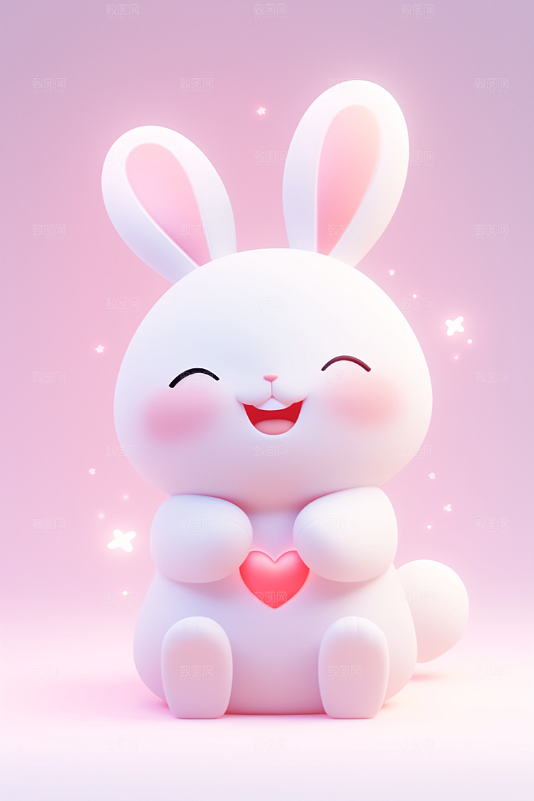 CG小兔子可爱C4D模型