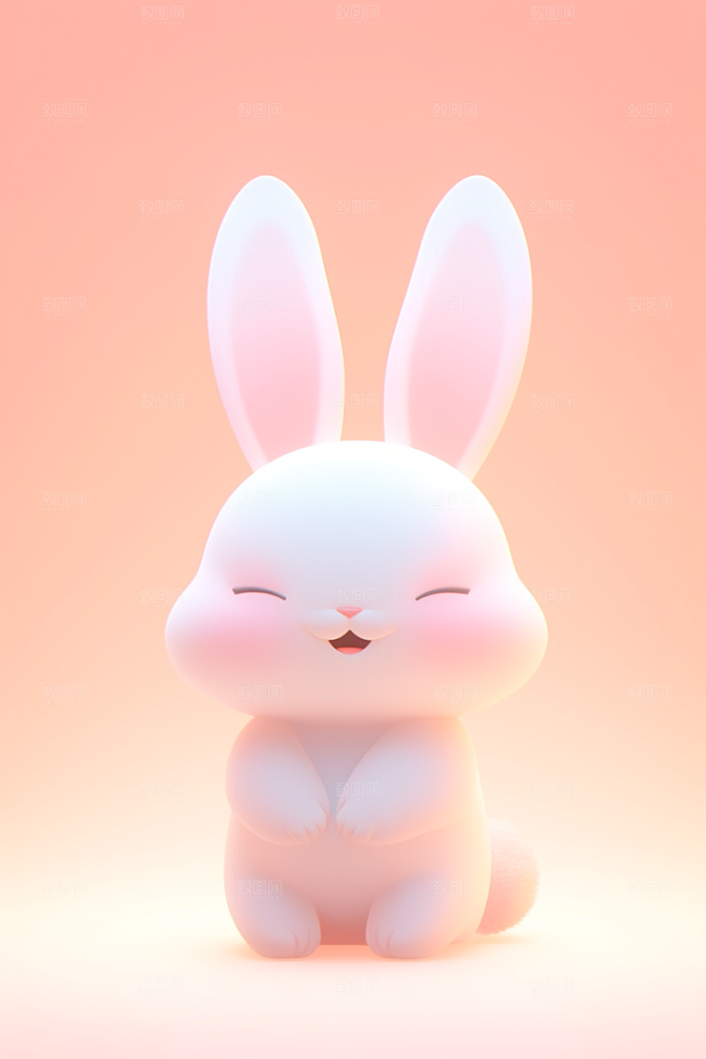 CG小兔子拟人3D模型