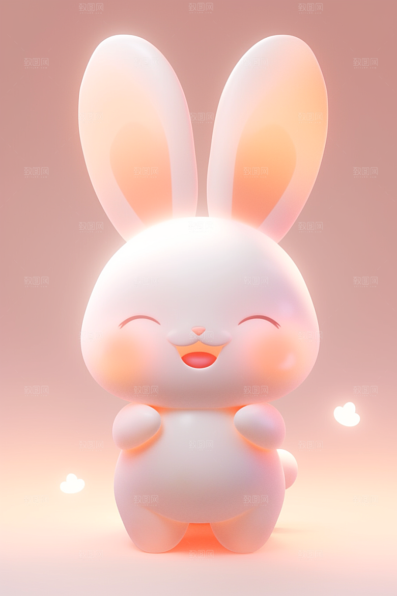 CG小兔子小动物立体模型