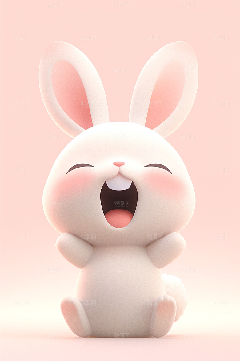 CG小兔子IP小动物模型
