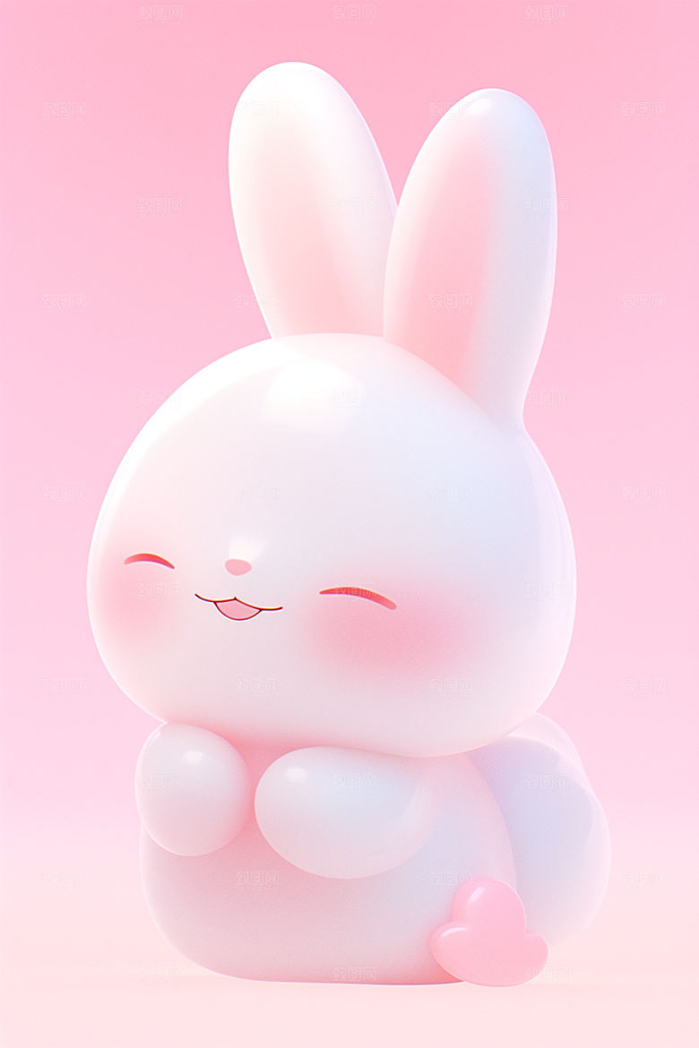 CG小兔子3D小白兔模型