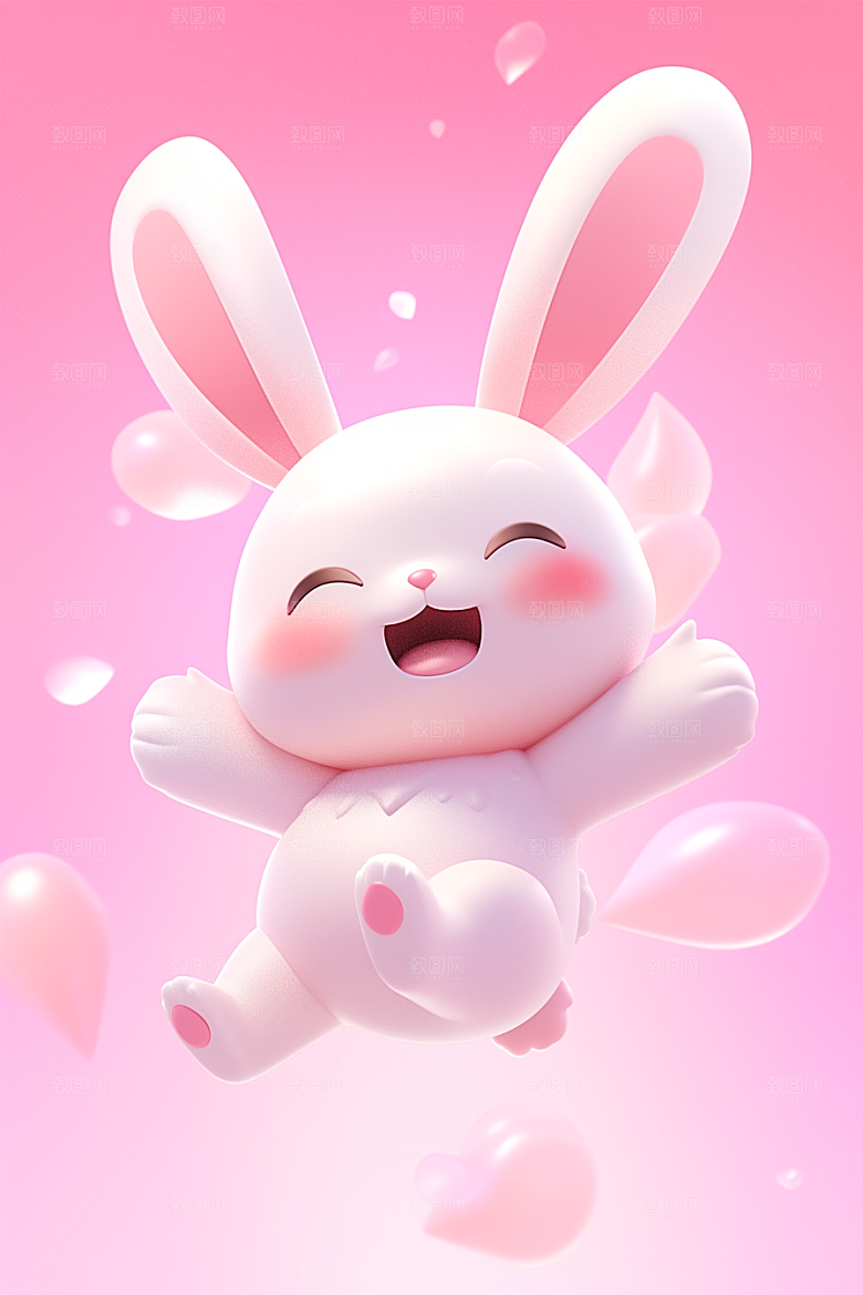 CG小兔子拟人3D模型