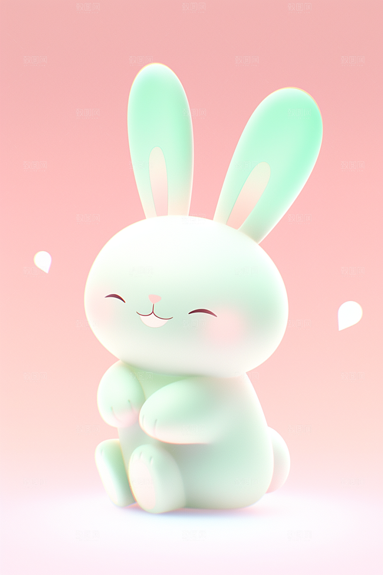 CG小兔子IP小白兔模型